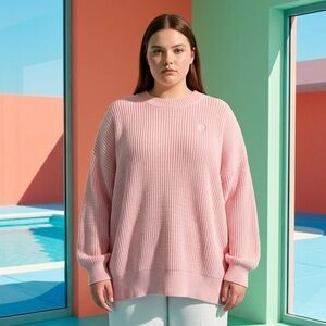 NWT Victoria’s Secret PINK Chunky Batwing Pull Over Sweater Oversized Size XXL